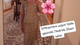 - Qadın paltarı - Rəng: bej/qızılı tonlarda - Dizayn: tamamilə krujeva — Şəxsi əşyalar
