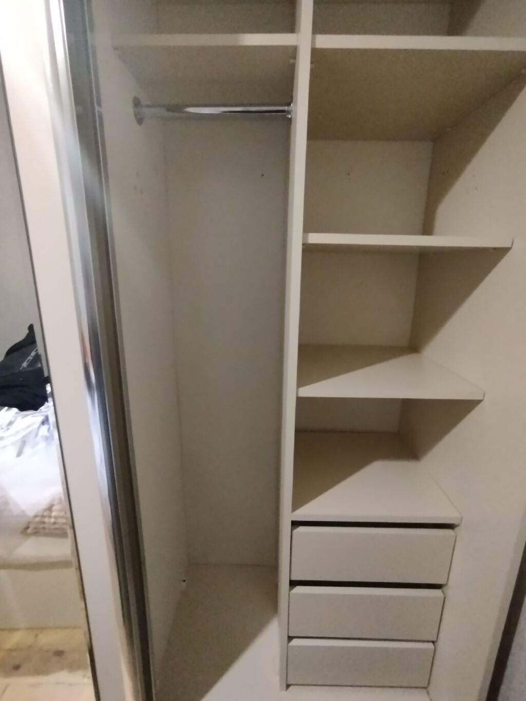 Sürgülü qapılı geyim dolabı - Rəng: açıq krem/bej - 2 sürgülü qapı — Mebel, Bakı (4)