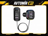 Avtomobil üçün 12–24V 66W USB şarj cihazı – Type-C + 2 USB port və uzadılan kabel — Cars