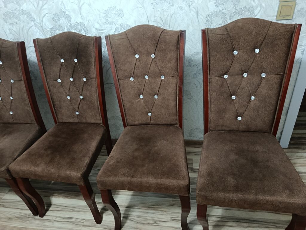 Yemək otağı üçün klassik üslubda yumşaq stullar dəsti. - Material — Stullar, Sumqayıt (5)