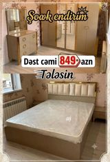 Yataq otağı mebel dəstləri 1) Bej-qızılı dizaynlı dəst: - Üç qapılı — Goods