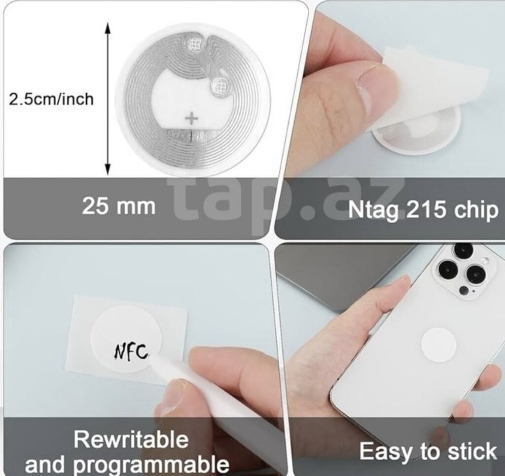 Elanı diqqətlə oxumağınız xahiş olunur NFC sticker, coin və kartlar — Elektronika, Bakı (4)