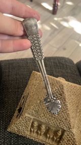 Metaldan hazırlanmış dekorativ qaşıq - Material: metal (gümüşü — Товары
