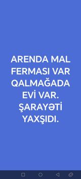 Arendaya heyvandarlıq (mal) ferması təklif olunur. Fermada qalmaq üçün — Real estate