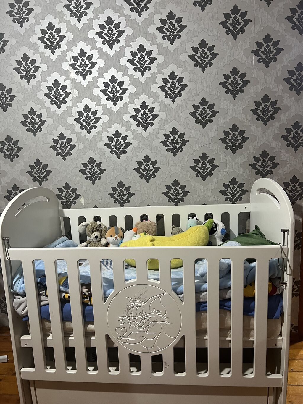Oğlan və qız üçün, İşlənmiş, Dördbucaq, Beşik, Matras ilə — Mebel, Bakı (3)
