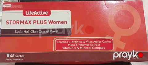 LifeActive STORMAX PLUS Women – suda həll olan qranul paket Məhsul — Mingəçevir
