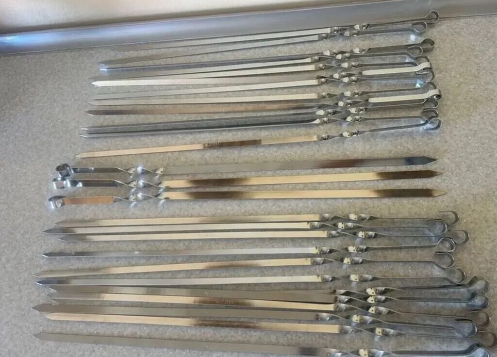 Manqal üçün şiş dəsti satılır.Dənəsi 1.30q - Material: paslanmayan — Mallar, Bakı (3)