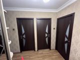 Qəhvəyi rəngdə otaq qapıları. Qapılar müasir dizayna malikdir — Goods
