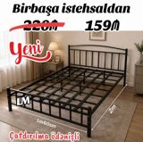 İkinəfərlik dəmir taxt – 2 m x 1,60 m Türk istehsalı olan bu metal — Товары
