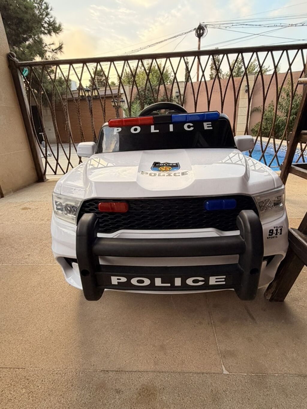 Uşaq üçün elektrikli polis maşını - Model: 2 yerlik uşaq elektro-kart — Mallar, Bakı (4)