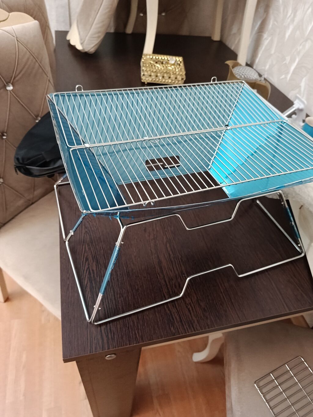 Daşına bilən kömürlü manqal/gril - Material: istiliyədavamlı metal — Mallar, Bakı (4)