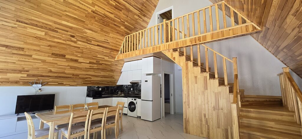 Hovuzlu və geniş həyətli A-frame tipli günlük villa təqdim olunur — Daşınmaz əmlak, Qəbələ (6)