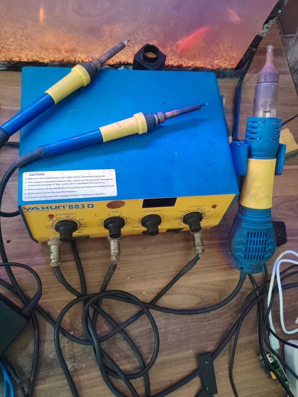 Yaxun 883D SMD Rework Station - 3‑ü 1‑də stansiya: isti hava fenı — Alətlər, Bakı