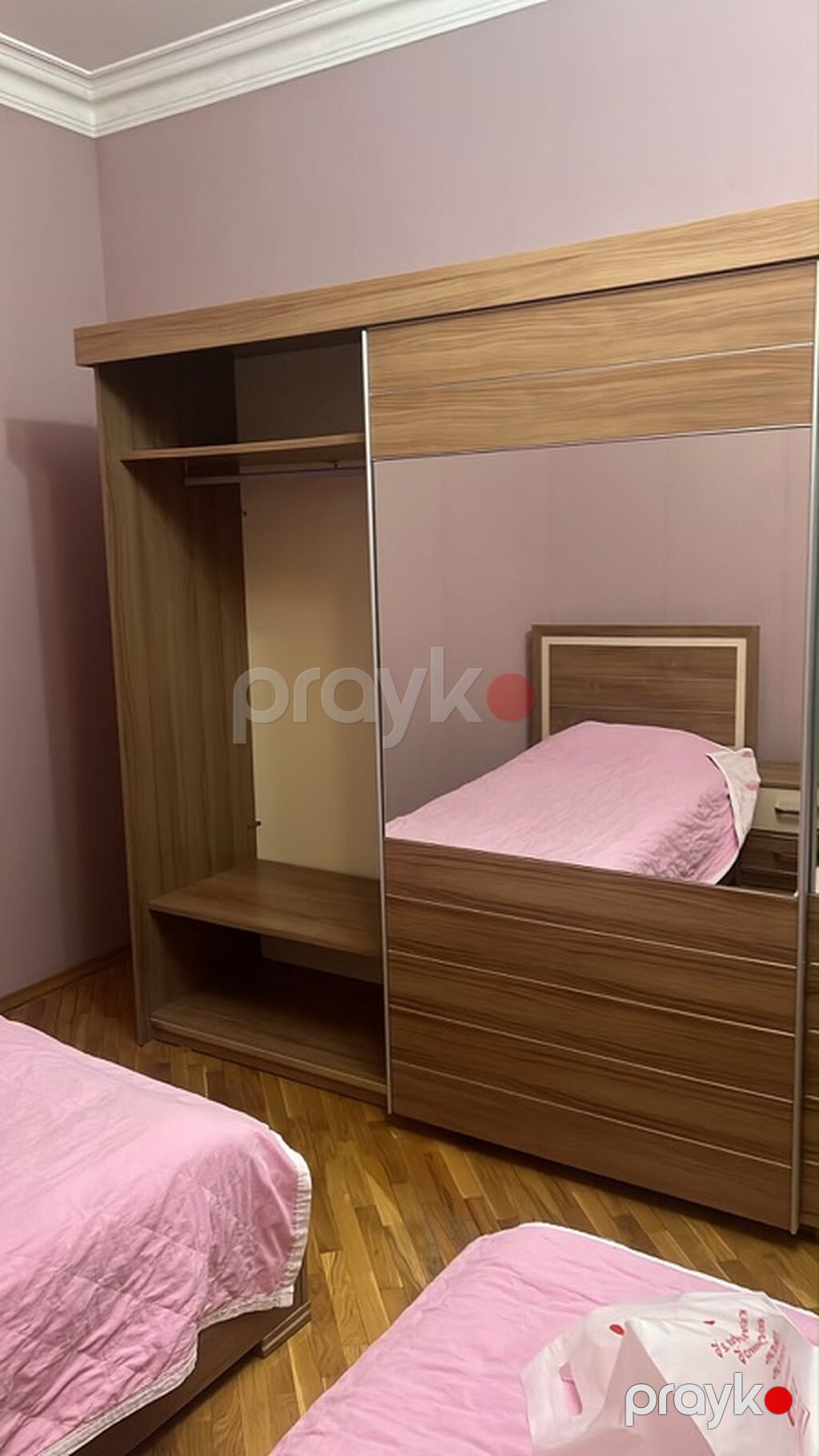 BELLONA Sürgülü Şkaf – güzgülü, çox bölməli - Material: ağac — Mebel, Bakı (2)