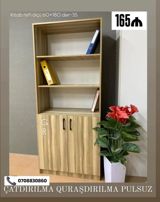 Kitab rəfi və şkaf kombinə modeli - Ölçü: 60 × 180 sm, dərinlik 35 sm — Mallar