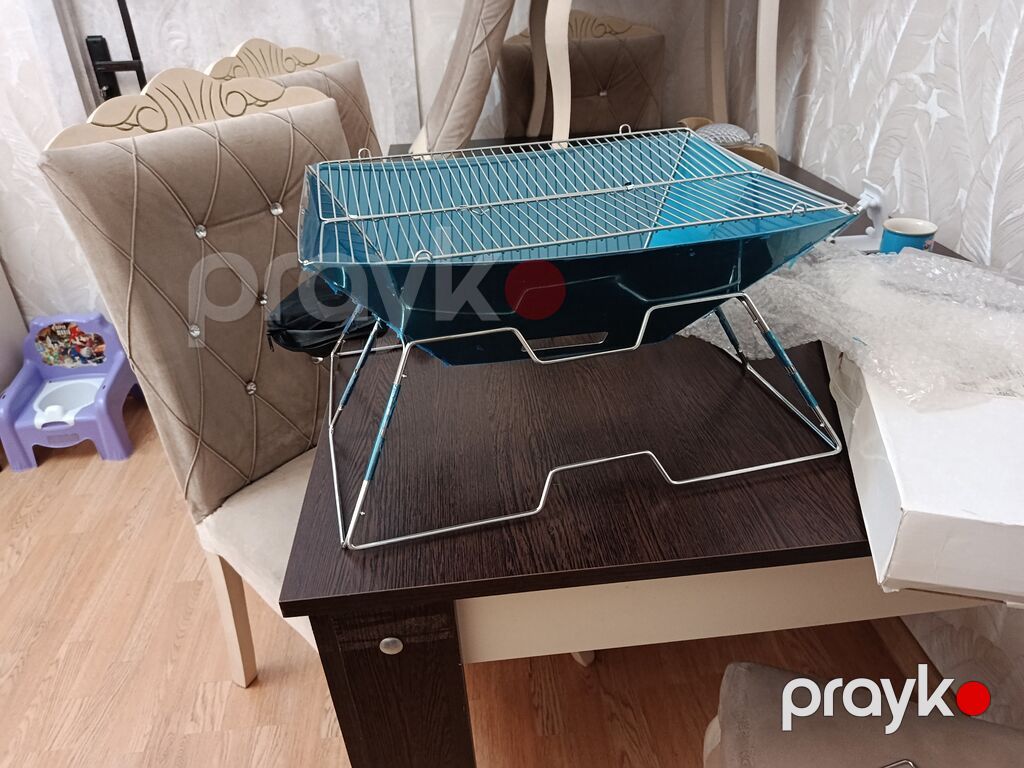Daşına bilən kömürlü manqal/gril - Material: istiliyədavamlı metal — Mallar, Bakı (3)