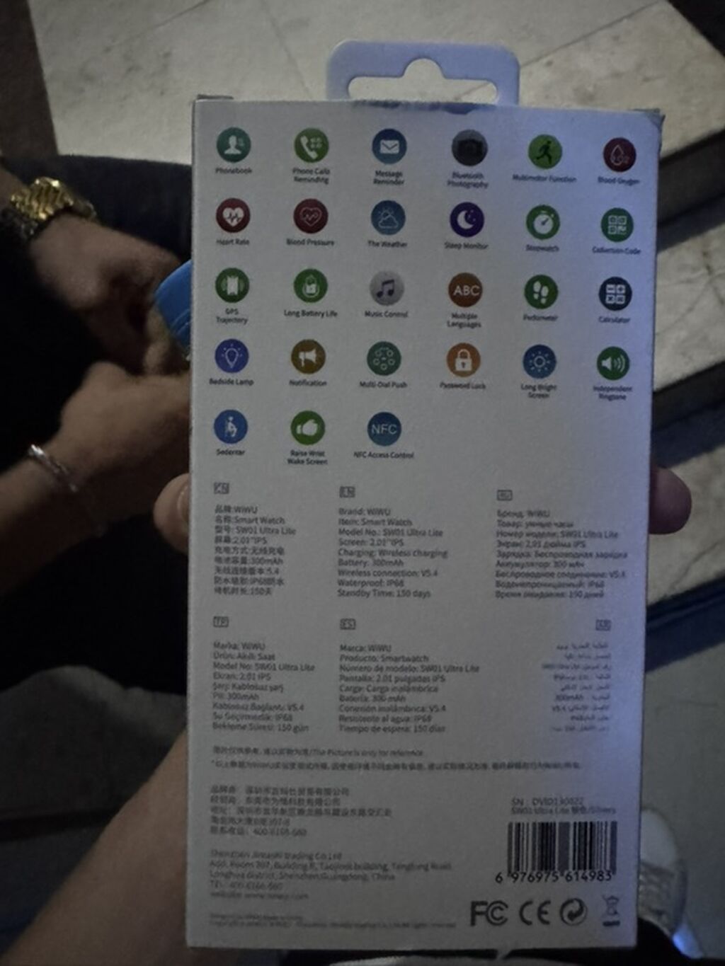 WIWU SW01 Ultra Lite smart saat WIWU markalı SW01 Ultra Lite modeli — Aksesuarlar, Bakı (2)