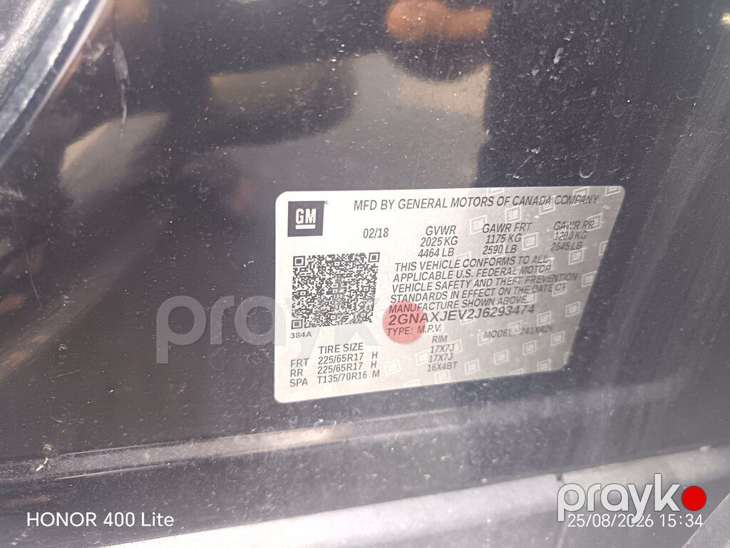 Chevrolet Equinox, 1.5 L, 2018 il, 209 215 km — Avtomobillər, Bakı (11)