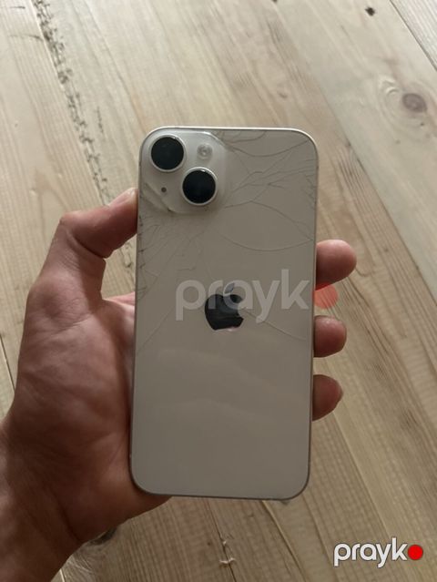IPhone 14, 128 GB, Ağ, Qırıq