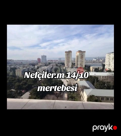 Nefçiler metrosuna yaxin 14/10 mertebesinde 2 otaqli ev 600 azn wifi