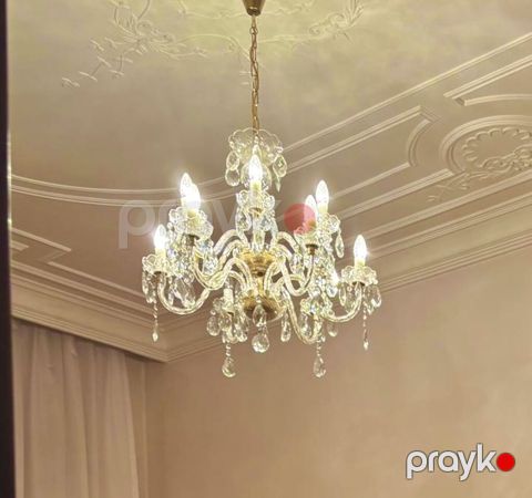 Çılçıraq, 10 və daha çox lampa, Xrustal — Masazır