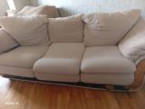 Bej rəngli yumşaq mebel dəsti - Tərkib: 3 nəfərlik divan + geniş 2 — Furniture