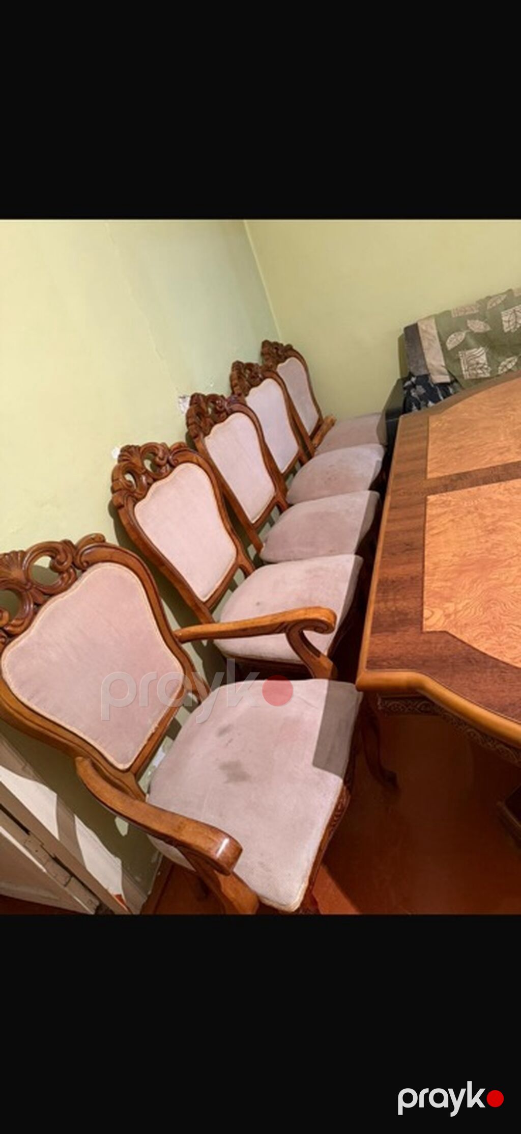 Klassik üslubda yemək masası və stul dəsti təqdim olunur. Dəst böyük — Mebel, Bakı (2)
