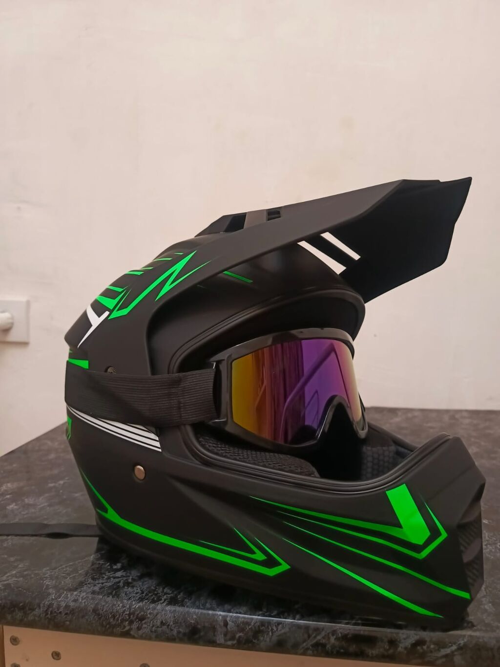 Motokros/enduro üslubunda tam üzlü kask – SPARK TIKI dizaynı - — Avto, Bakı (4)