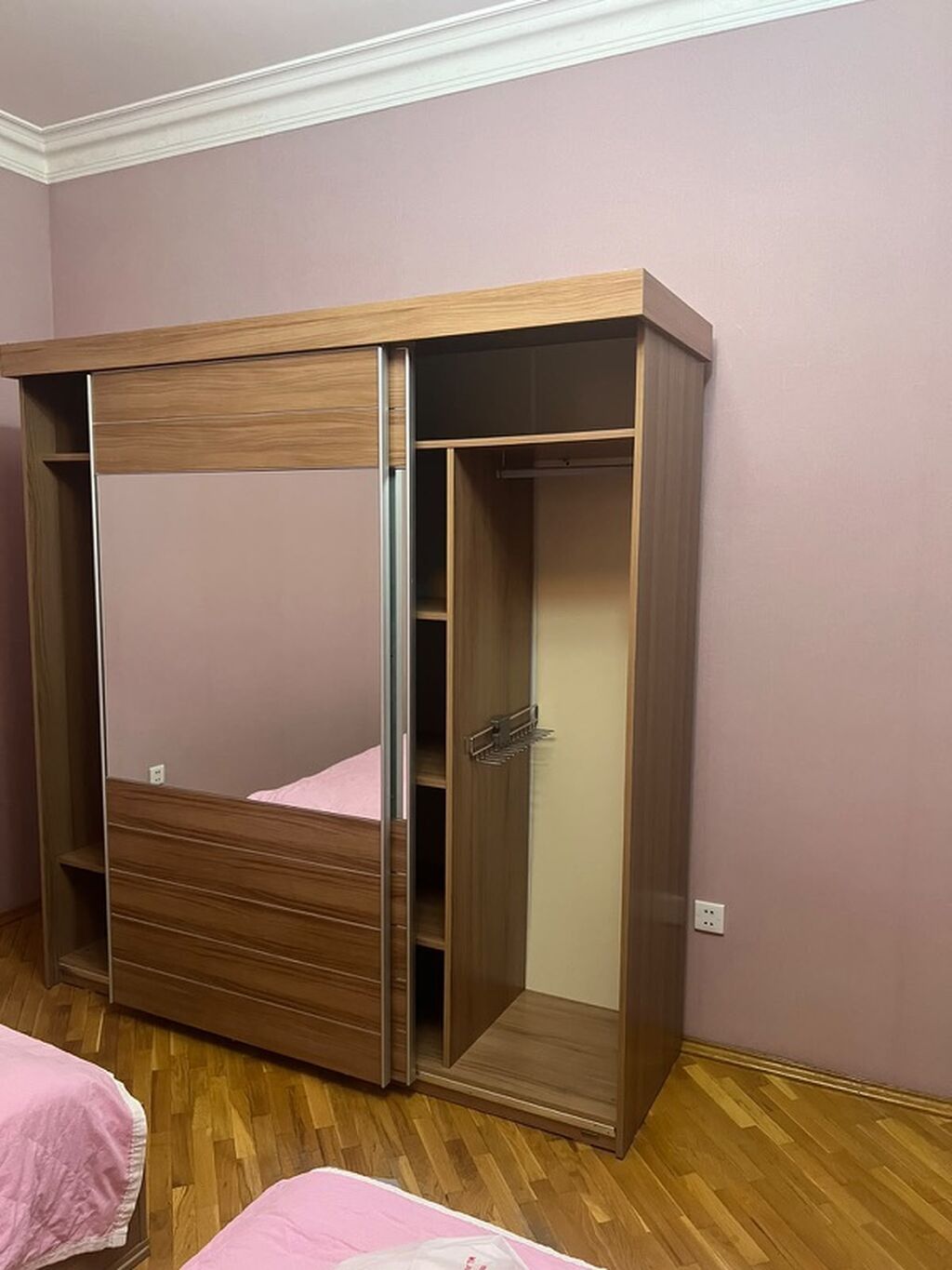 BELLONA Sürgülü Şkaf – güzgülü, çox bölməli - Material: ağac — Mebel, Bakı (4)