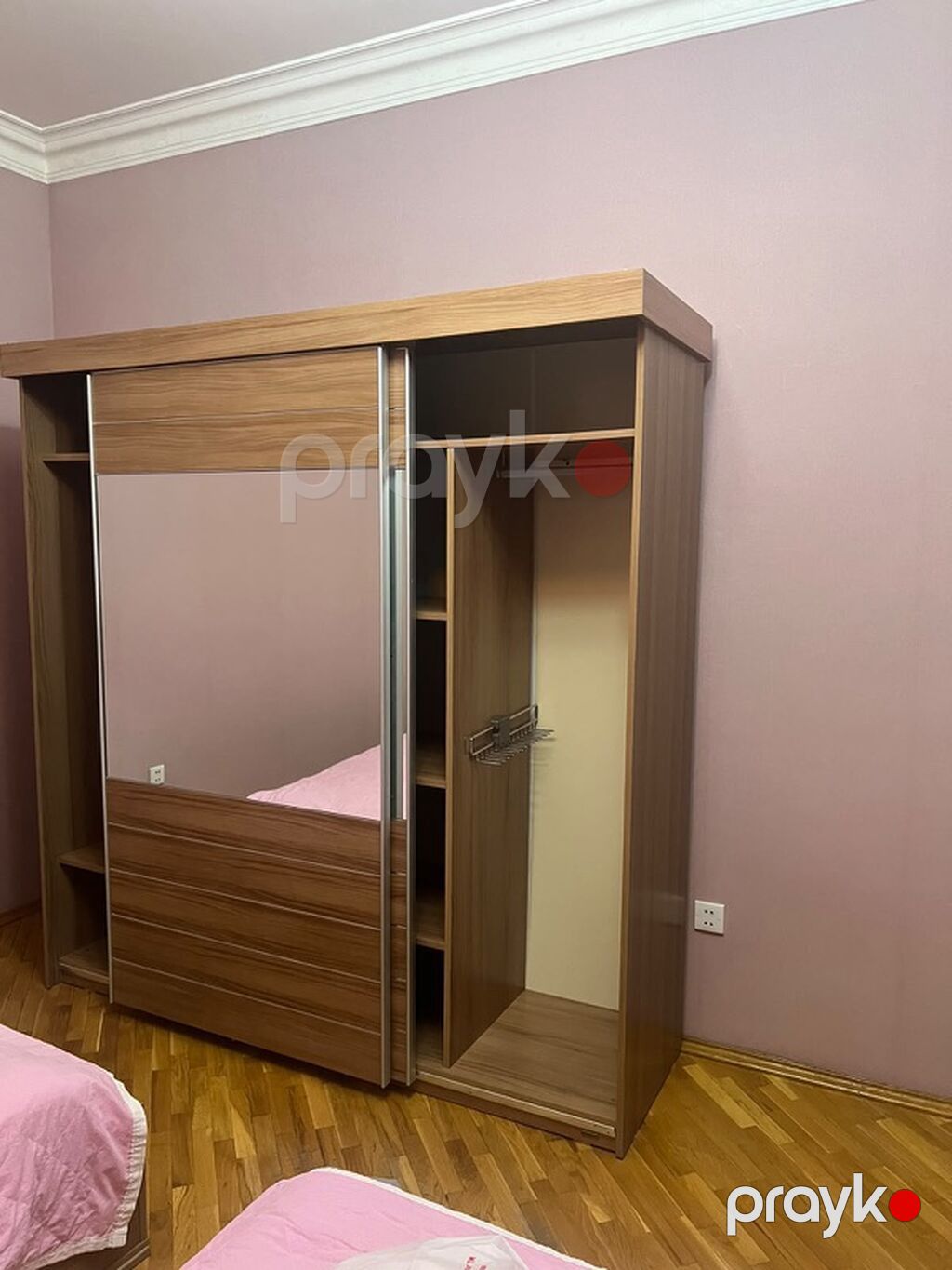 BELLONA Sürgülü Şkaf – güzgülü, çox bölməli - Material: ağac — Mebel, Bakı (4)