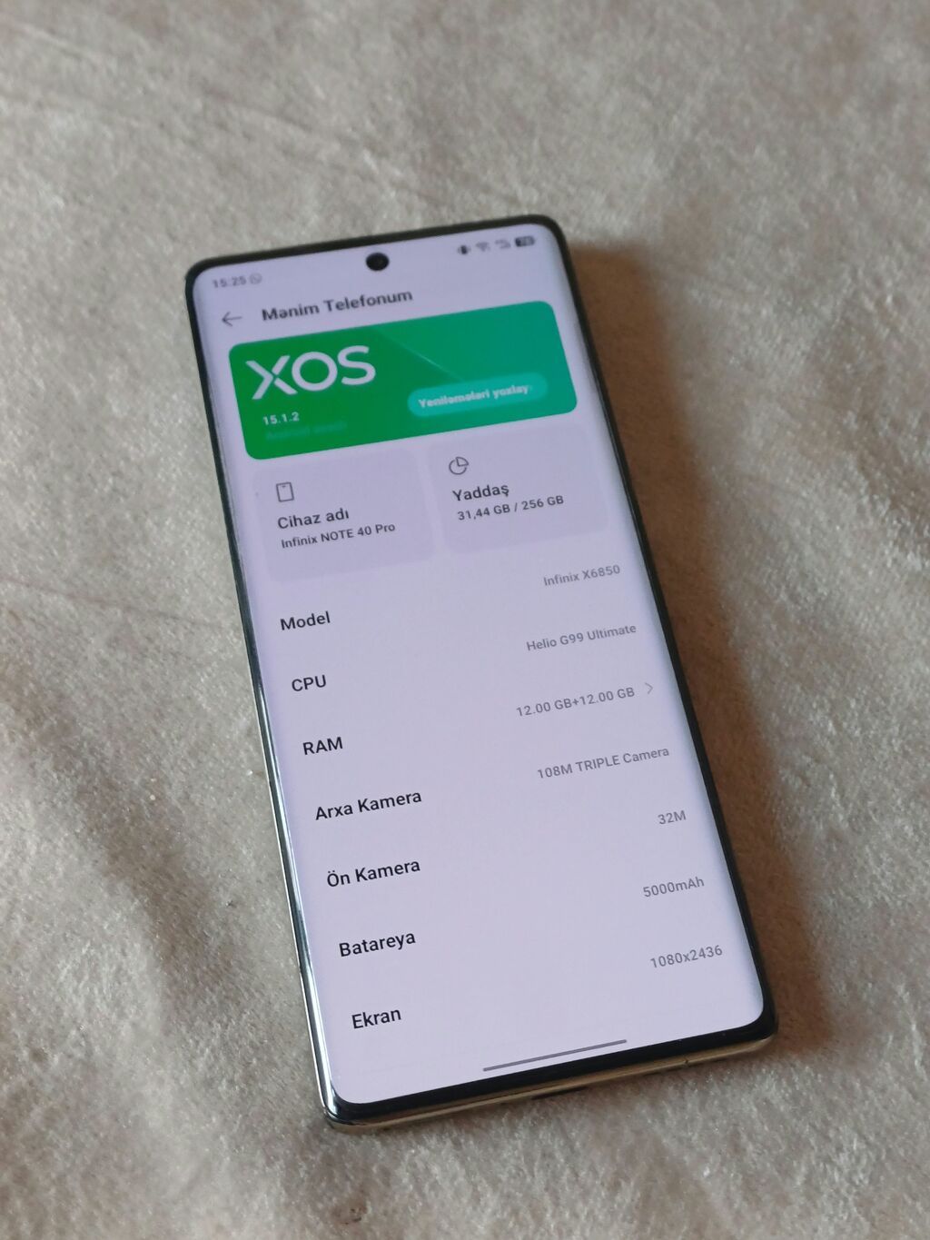 Infinix Note 40 Pro, 256 GB, rəng - Yaşıl, Zəmanət, Simsiz şarj, Face ID — Infinix, Bakı (4)