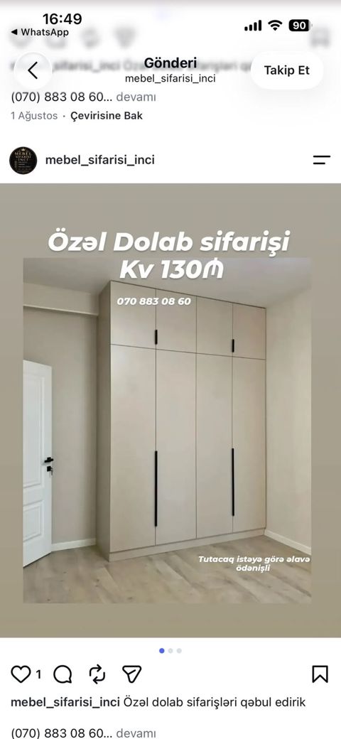 Qarderob, Açılan, Quraşdırıla bilən, 6 qapı — Mehdiabad