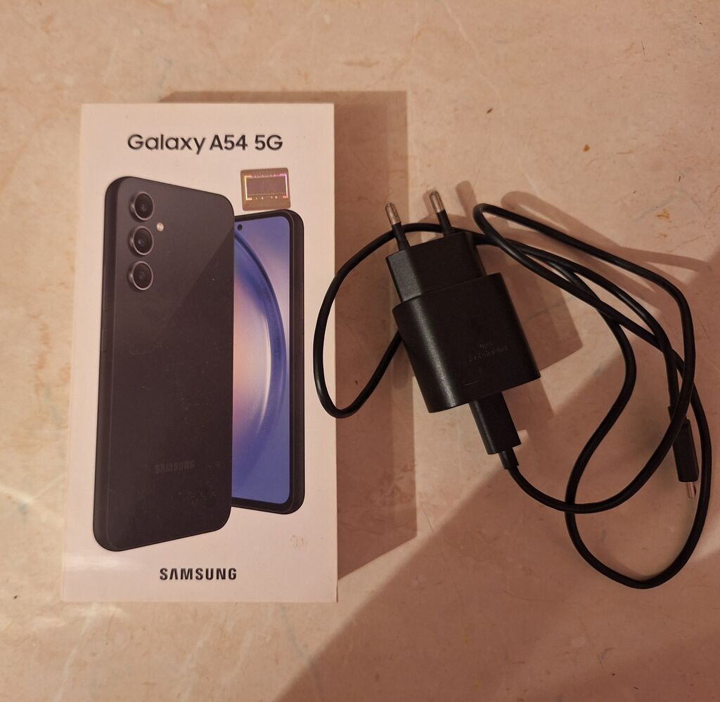 Samsung Galaxy A54 5G, 256 GB, rəng - Qara, Barmaq izi — Samsung, Bakı