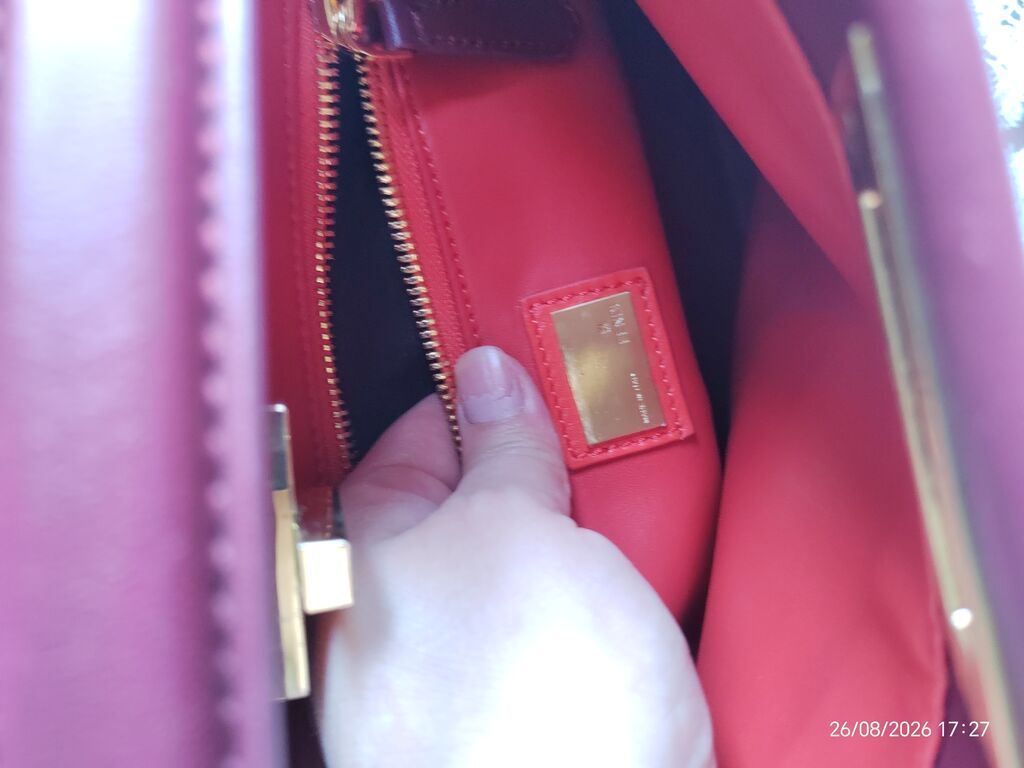 Fendi Peekaboo üslubunda bordo rəngli dəri çanta. Zərif və klassik — Çantalar, Sumqayıt (6)