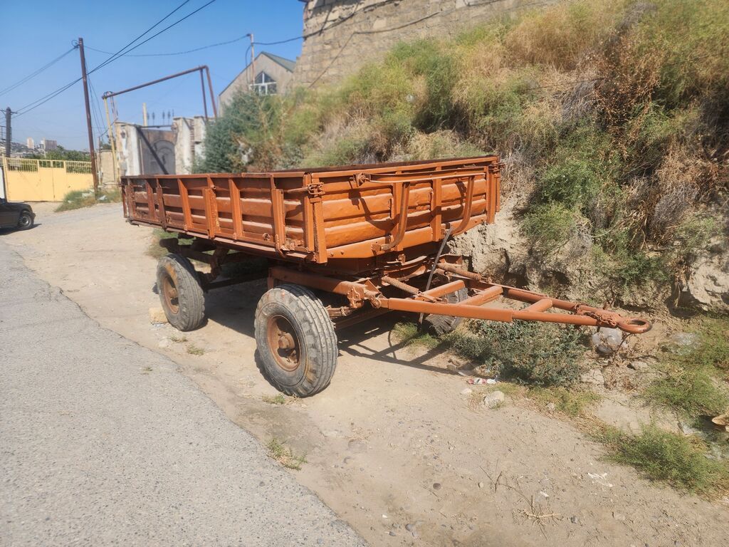Kənd təsərrüfatı üçün ikioxlu qoşqu araba - Metall konstruksiyalı — Avto, Bakı (5)