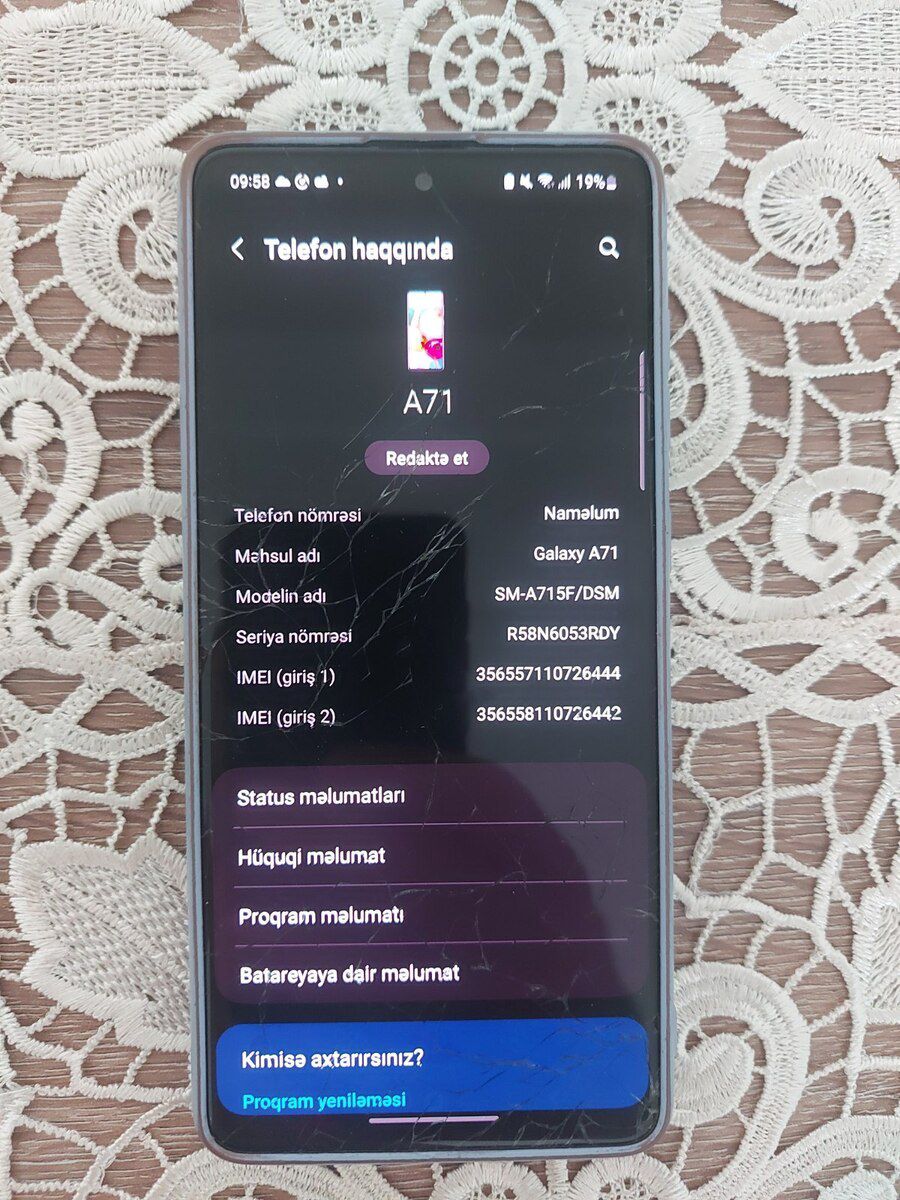 Samsung Galaxy A71 Prism Crush Blue 128GB/6GB — Smartfonlar, Sumqayıt (3)