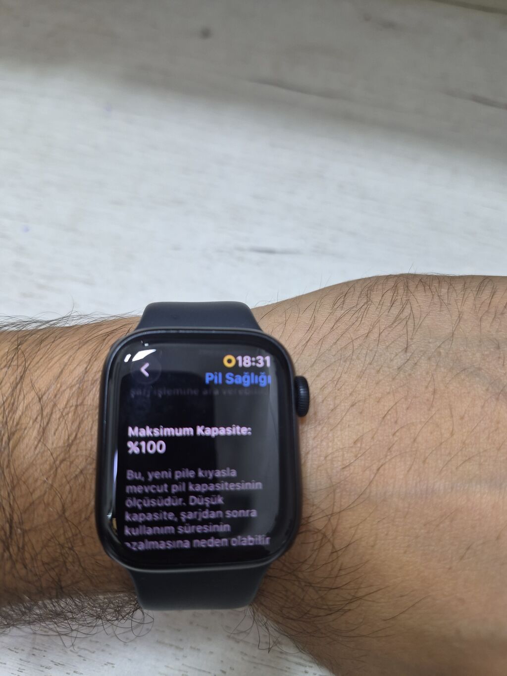 Apple Watch Series 8, 41 mm (GPS). Qara aluminiy korpus və qara — Aksesuarlar, Bakı (3)