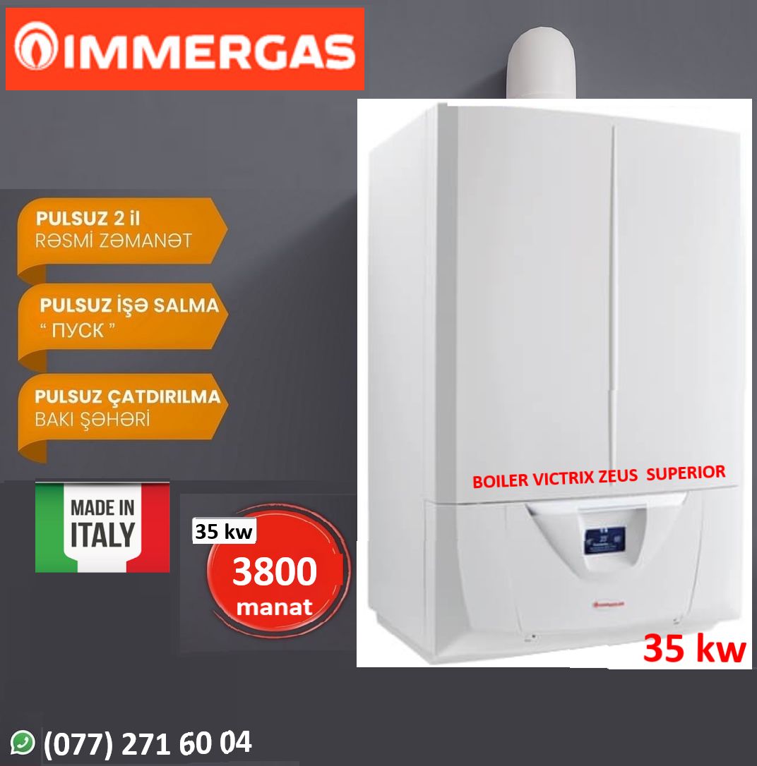 Kombi Yoğuşmalı İmmergas Vitrix Zeus Superior 35 kw — Kombilər, Bakı (2)