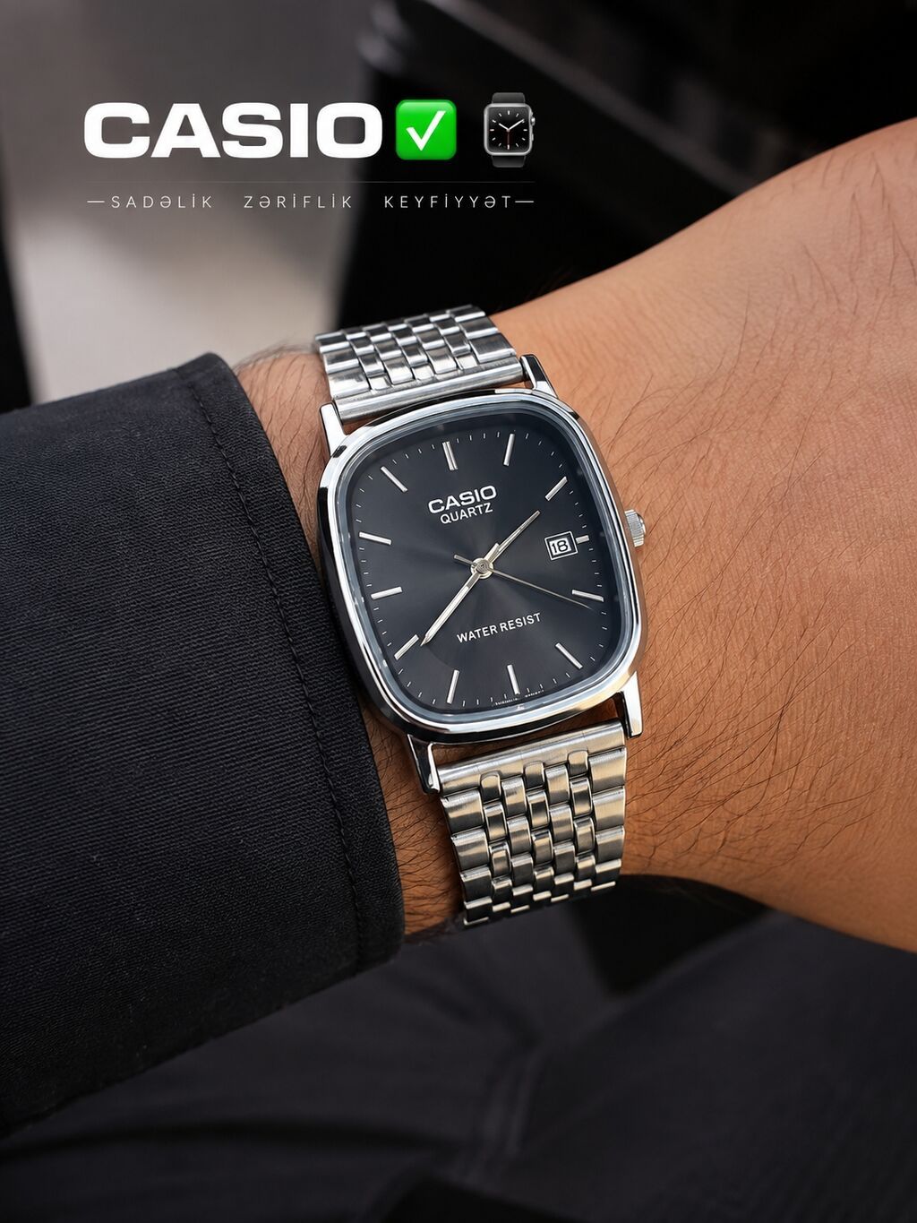 Casio Quartz qol saatı zərif və klassik dizaynı ilə gündəlik və rəsmi — Qol saatları, Bakı