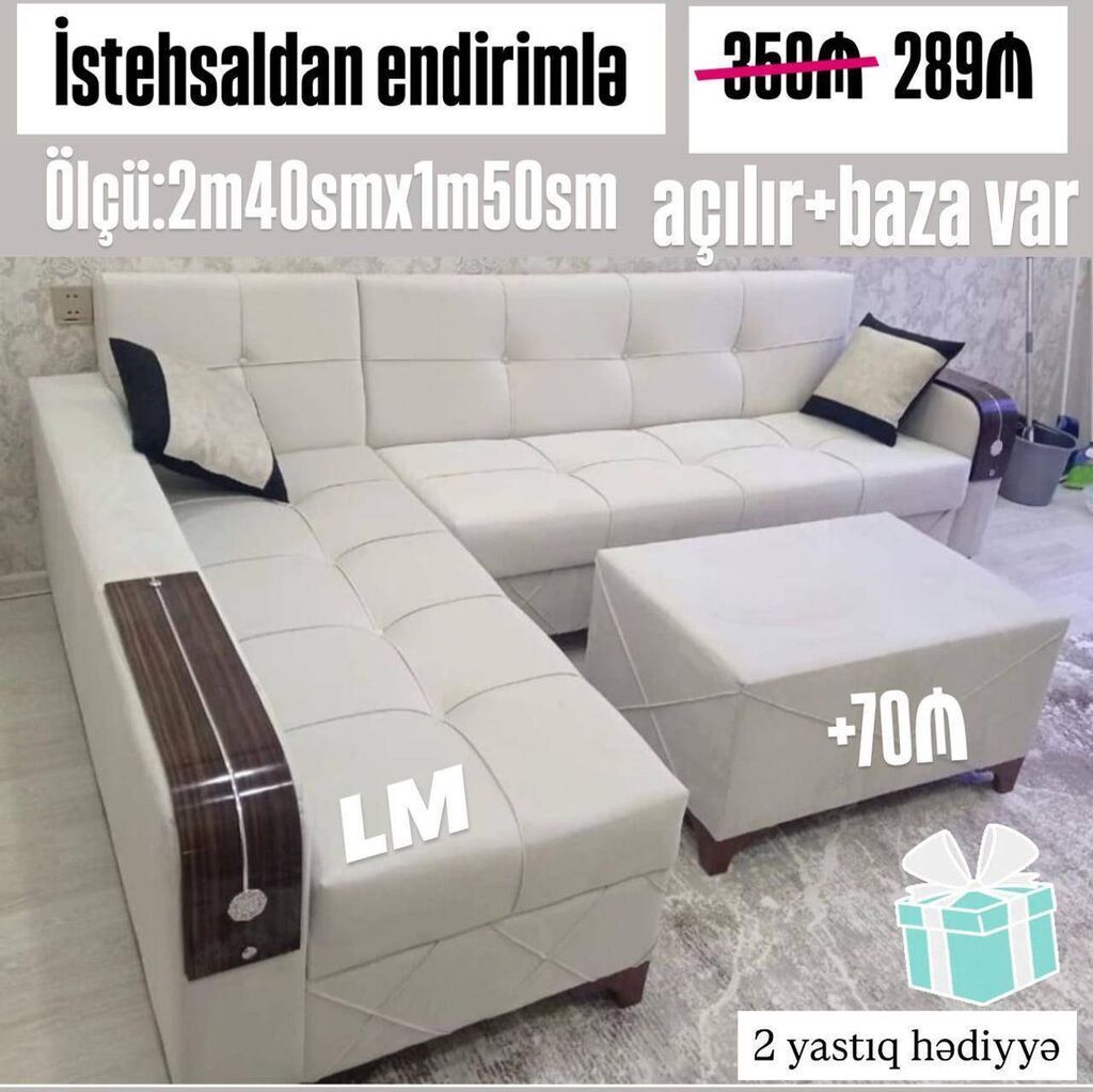 Künc divan, Yeni, Açılan, Bazalı — Mebel, Bakı (3)