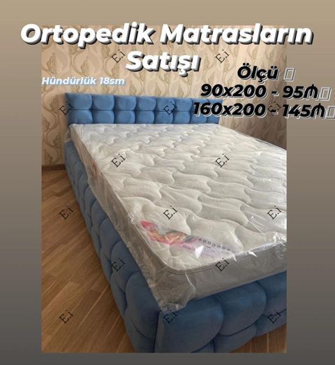Ortopedik matraslar - Hündürlük: 18 sm - Ölçülər və qiymətlər: • — Mehdiabad