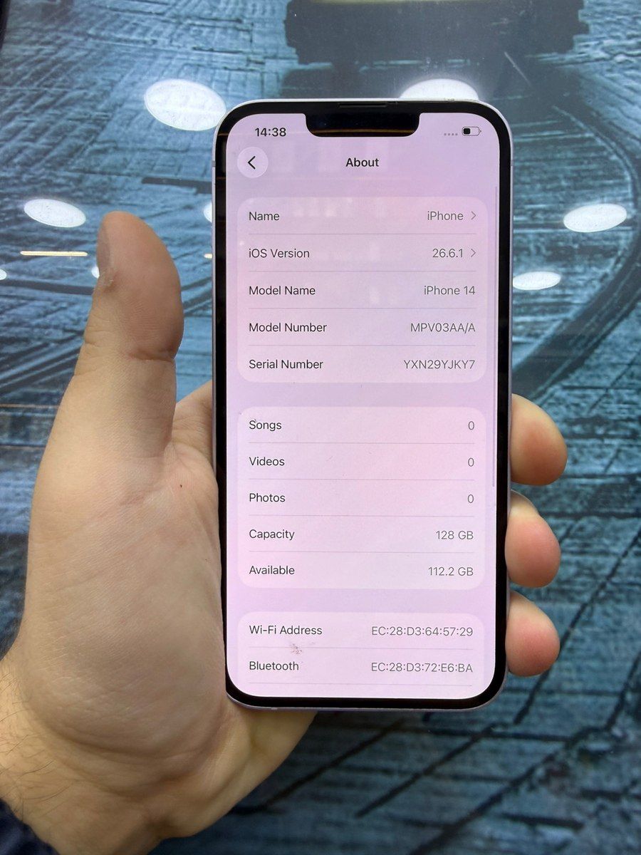 Apple iPhone 14 Purple 128GB/6GB — Smartfonlar, Bakı (2)