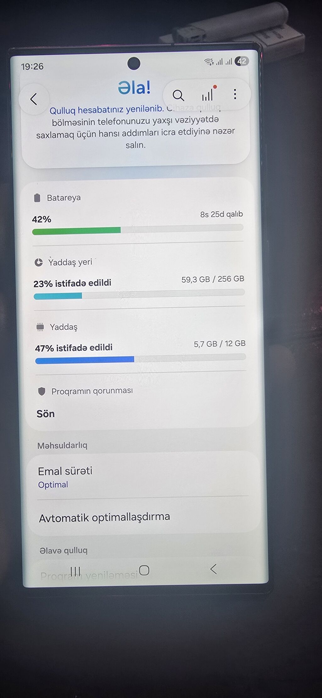 Samsung Galaxy S22 Ultra, 256 GB, rəng - Bənövşəyi, Barmaq izi — Samsung, Bakı (8)