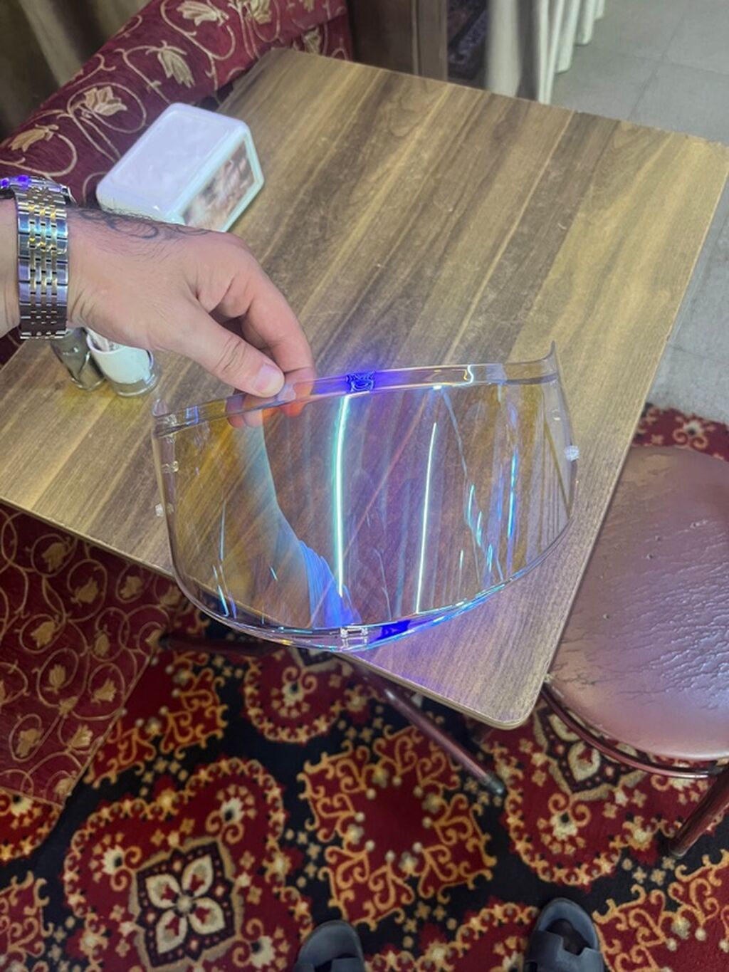Mototsikl dəbilqəsi üçün şəffaf/iridescent vizor - Material: yüksək — Avto, Digah (2)