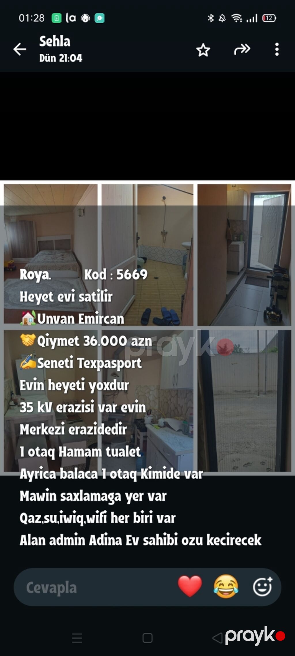 1 otaqlı, 35 kv. m, Kredit yoxdur, Yeni təmirli — Daşınmaz əmlak, Digah (2)