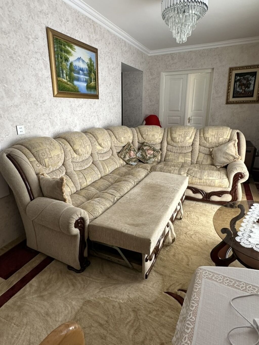 Künc divan, İşlənmiş, Açılan, Bazalı, Parça — Mebel, Zaqatala (7)