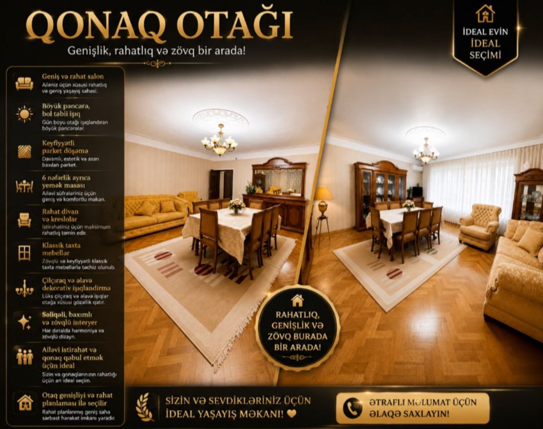 3-otaqlı mənzil, Qara Qarayev metrosu, 135 m² — Mənzil, Bakı (4)
