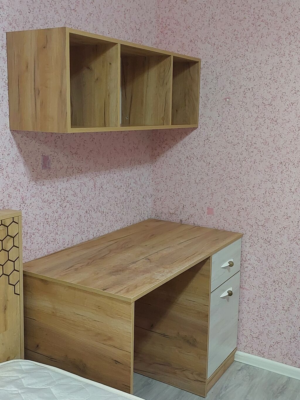 Yazı masası və divar rəfi dəsti. 📌Təcili Satılır Mebelin heç bir — Mebel, Bakı (5)