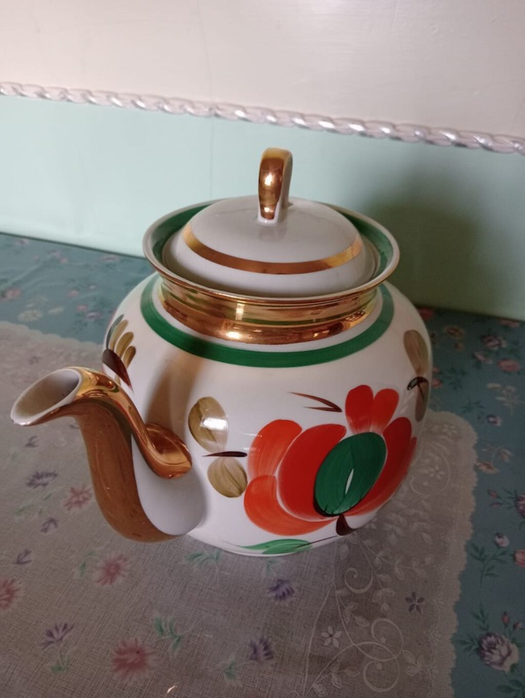 Porselen çaydan - Material: yüksək keyfiyyətli porselen - Dizayn: əl — Mallar, Digah (2)
