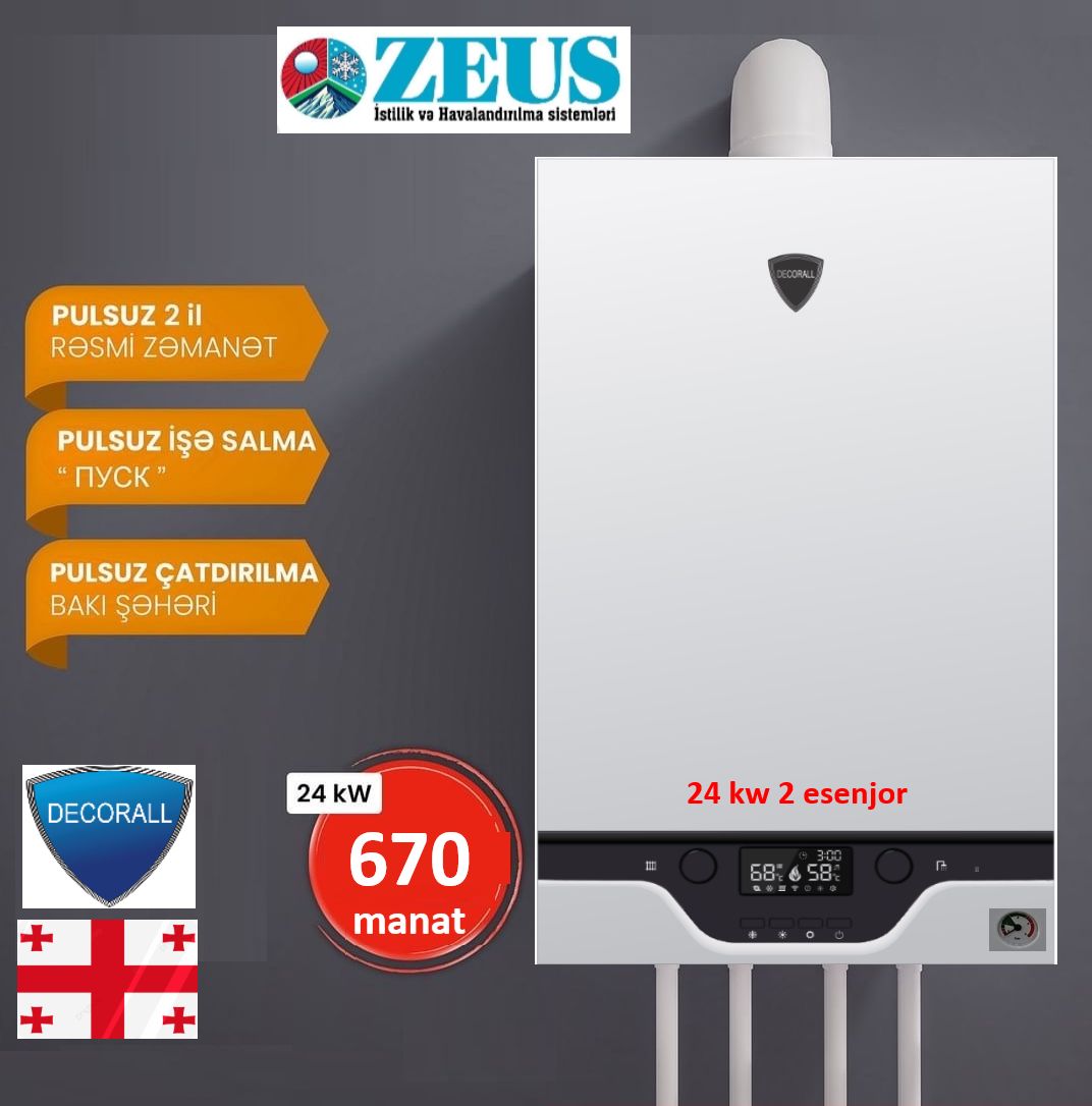 Kombi Decorall DE-Hv3 24 kw — Kombilər, Bakı (4)